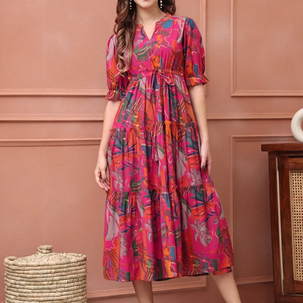 Floral Print Maxi Dress for Women